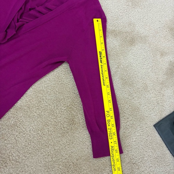 Anthro TABITHA Spilling Ruffle Tunic Cardigan Sweater- Sz M- - Picture 9 of 16